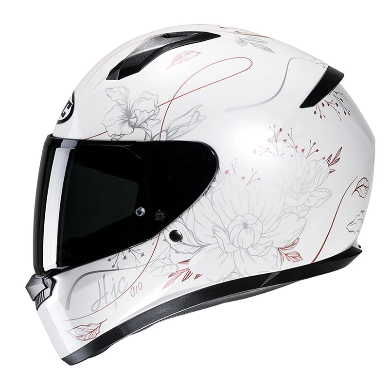 Policarbonato Casco Hjc C10 Epik Bianco Rosa 2 Policarbonato Casco Hjc C10 Epik Bianco Rosa - immagine 2
