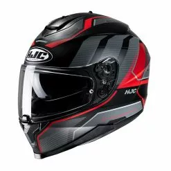 Policarbonato Casco Hjc C70 Nian Nero Rosso