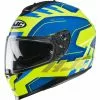 Policarbonato Casco Hjc C70 Koro Blu Giallo