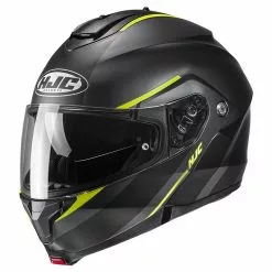 Policarbonato Casco Modulare Hjc C91 Tero Nero Giallo