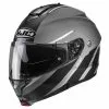 Policarbonato Casco Modulare Hjc C91 Tero Grigio Nero