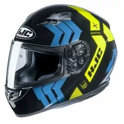 Policarbonato Casco Hjc Cs-15 Martial Blu Giallo