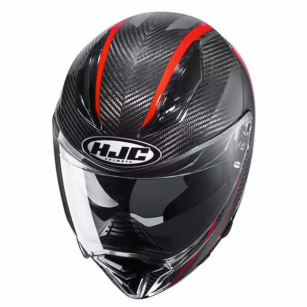 Fibra Casco Hjc F70 Carbon Eston Rosso 3 Fibra Casco Hjc F70 Carbon Eston Rosso - immagine 3