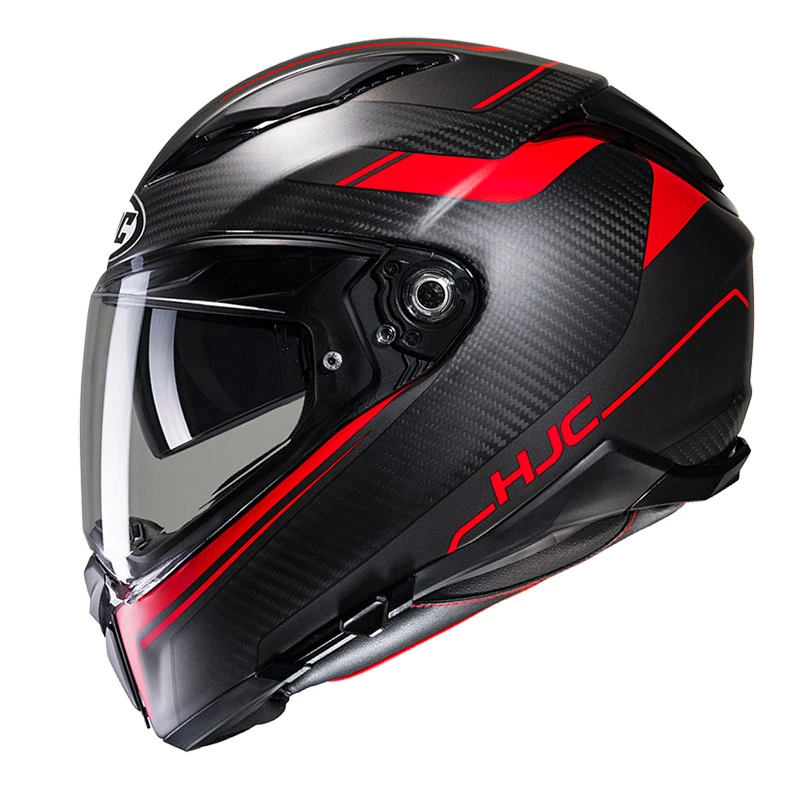 Fibra Casco Hjc F70 Carbon Ubis Nero Rosso 2 Fibra Casco Hjc F70 Carbon Ubis Nero Rosso - immagine 2