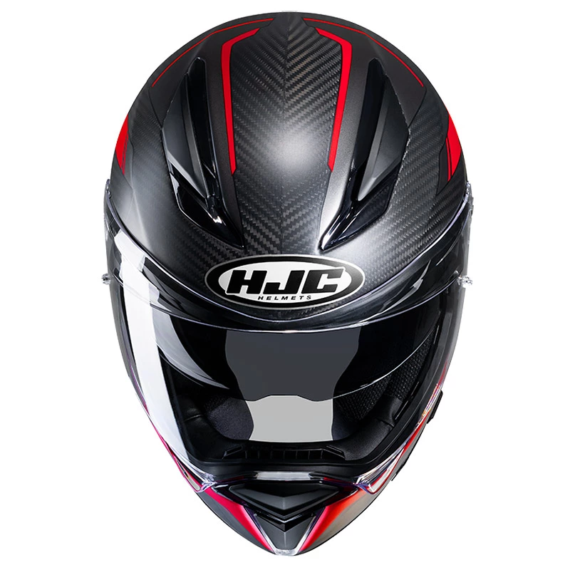 Fibra Casco Hjc F70 Carbon Ubis Nero Rosso 3 Fibra Casco Hjc F70 Carbon Ubis Nero Rosso - immagine 3
