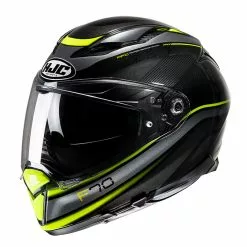Fibra Casco Hjc F70 Diwen Nero Giallo