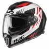 Fibra Casco Hjc F70 Carbon Kesta Rosso