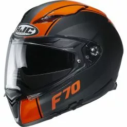 Fibra Casco Hjc F70 Mago Nero Arancio