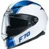 Fibra Casco Hjc F70 Mago Blu Bianco