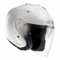 Fibra Hjc Casco Fg Jet Metal Bianco