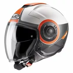 Policarbonato Casco Jet Hjc I40 Panadi Arancio Grigio