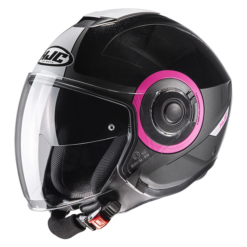 Policarbonato Casco Jet Hjc I40 Panadi Nero Rosa 1 Policarbonato Casco Jet Hjc I40 Panadi Nero Rosa