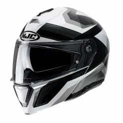 Policarbonato Casco Modulare Hjc I90 Lark Grigio Nero