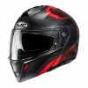 Policarbonato Casco Modulare Hjc I90 Lark Rosso Nero