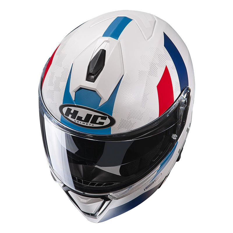 Policarbonato Casco Modulare Hjc I90 Syrex Bianco Blu 3 Policarbonato Casco Modulare Hjc I90 Syrex Bianco Blu - immagine 3