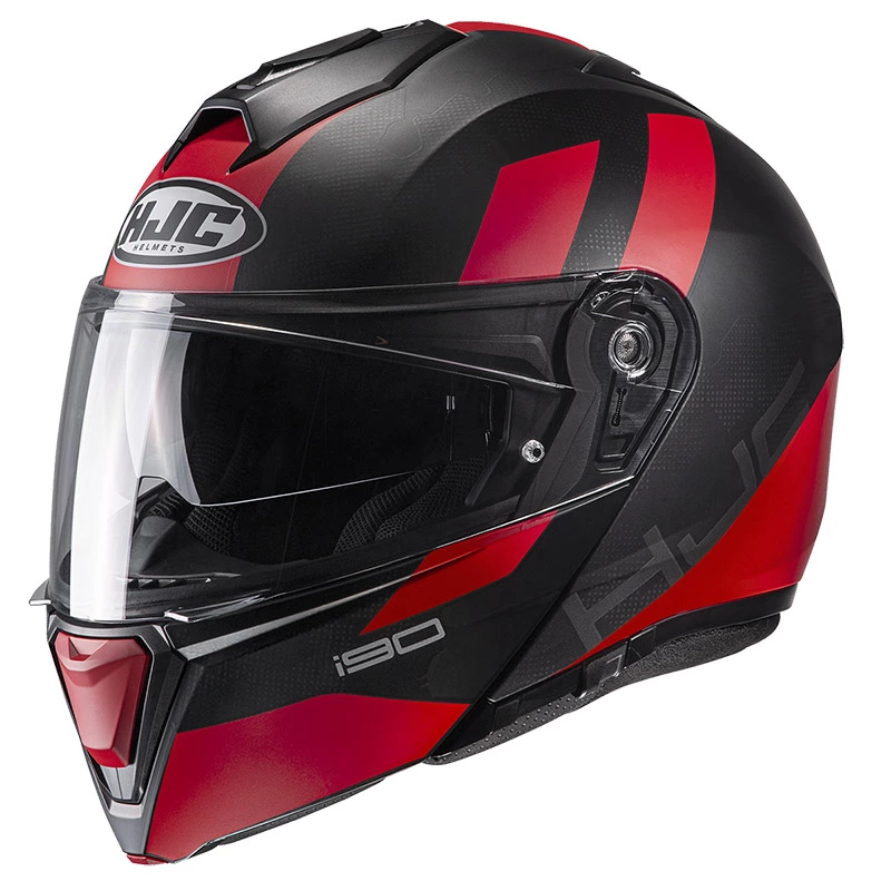 Policarbonato Casco Modulare Hjc I90 Syrex Nero Rosso 1 Policarbonato Casco Modulare Hjc I90 Syrex Nero Rosso