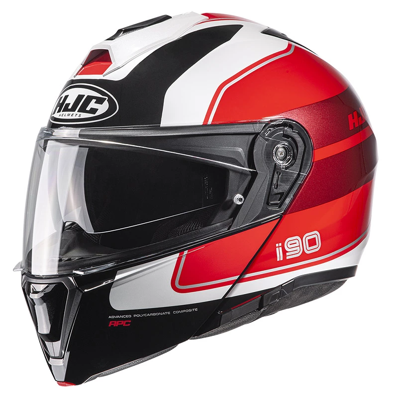 Policarbonato Casco Modulare Hjc I90 Wasco Nero Rosso 1 Policarbonato Casco Modulare Hjc I90 Wasco Nero Rosso