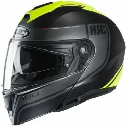 Policarbonato Casco Modulare Hjc I90 Davan Nero Giallo