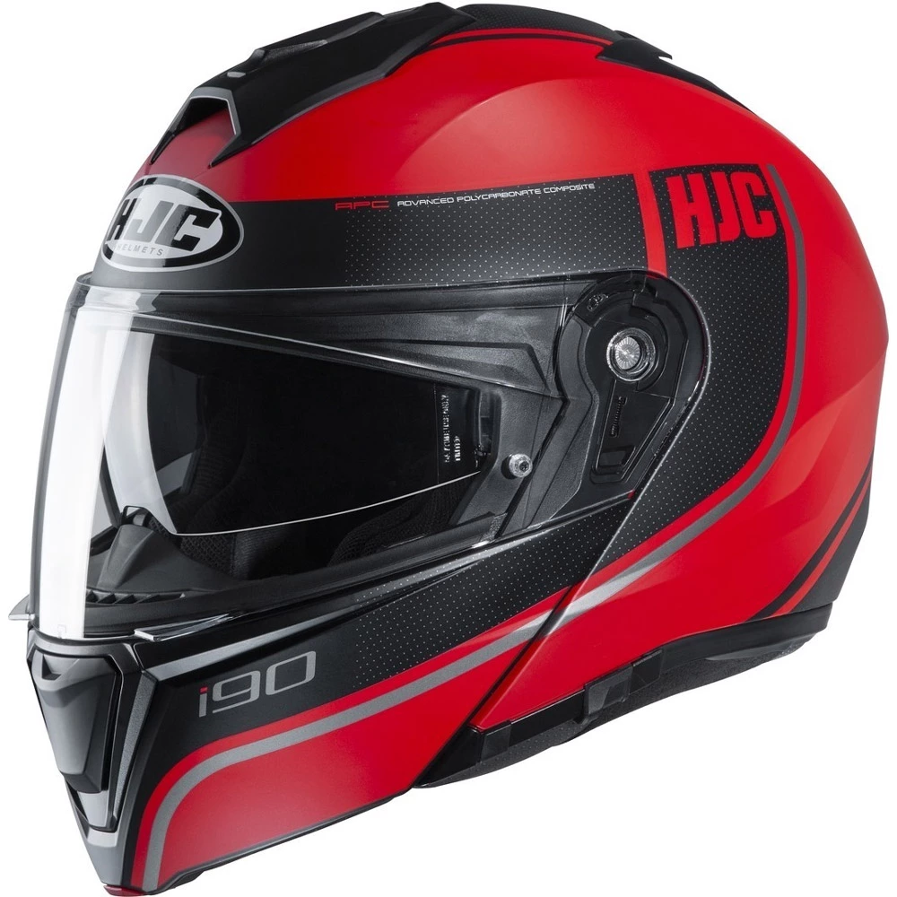 Policarbonato Casco Modulare Hjc I90 Davan Rosso Nero 1 Policarbonato Casco Modulare Hjc I90 Davan Rosso Nero