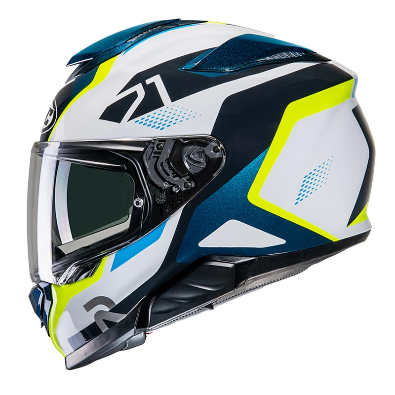 Fibra Casco Hjc Rpha 71 Hapel Blu Giallo 2 Fibra Casco Hjc Rpha 71 Hapel Blu Giallo - immagine 2