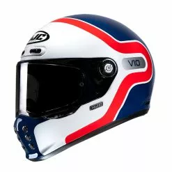 Fibra Casco Hjc V10 Grape Blu Rosso
