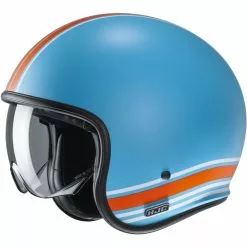 Custom Casco Hjc V30 Senti Blu Arancio