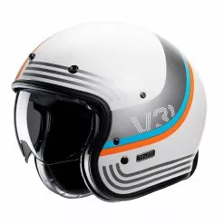 Custom Casco Hjc V31 Byron Blu Arancio